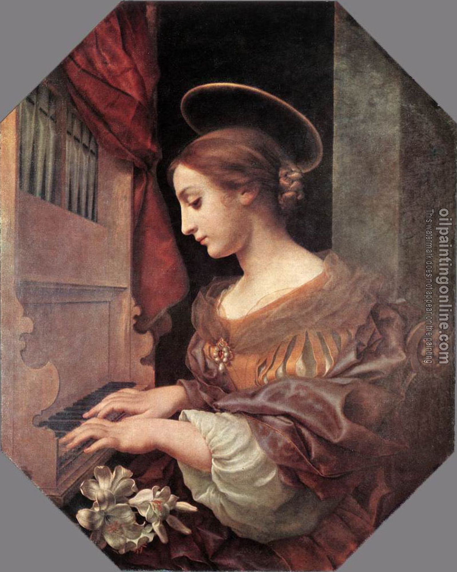 Carlo Dolci - St Cecilia at the Organ